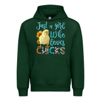 Forest Green Western Just A Girl Who loves Chicks Urban Hoodie - LillyAllenDesigns