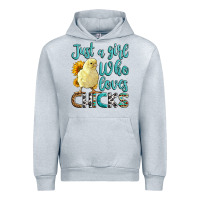 Heather Grey Western Just A Girl Who loves Chicks Urban Hoodie - LillyAllenDesigns