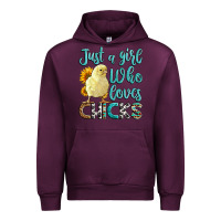 Mauve Wine Western Just A Girl Who loves Chicks Urban Hoodie - LillyAllenDesigns