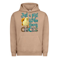 Pigment Burro Western Just A Girl Who loves Chicks Urban Hoodie - LillyAllenDesigns