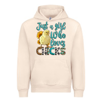 Western Just A Girl Who Loves Chicks Urban Hoodie | Teevron