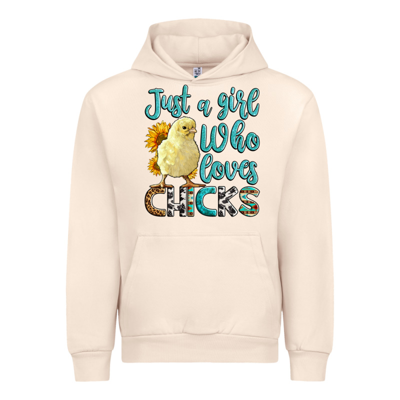 Western Just A Girl Who Loves Chicks Urban Hoodie by LillyAllenDesigns | Teevron