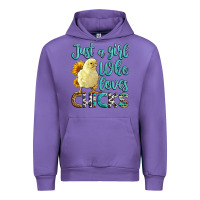 Tulip Western Just A Girl Who loves Chicks Urban Hoodie - LillyAllenDesigns