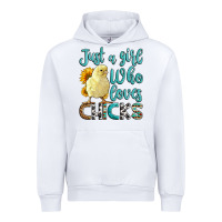 White Western Just A Girl Who loves Chicks Urban Hoodie - LillyAllenDesigns