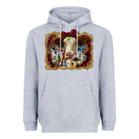Heather Grey heifer cow christmas western background Heavyweight Hoodie - RanaPortraitStore