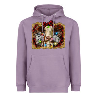Lavender heifer cow christmas western background Heavyweight Hoodie - RanaPortraitStore