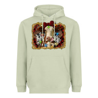 Matcha heifer cow christmas western background Heavyweight Hoodie - RanaPortraitStore