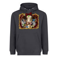 Smoke heifer cow christmas western background Heavyweight Hoodie - RanaPortraitStore