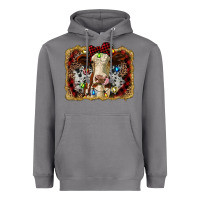 Storm heifer cow christmas western background Heavyweight Hoodie - RanaPortraitStore