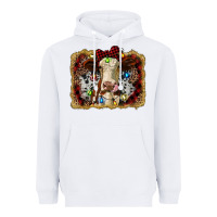 White heifer cow christmas western background Heavyweight Hoodie - RanaPortraitStore