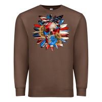 Chestnut 4th of July sunflower skull 4th of july Premium Sweatshirt - CowGirlArtShop