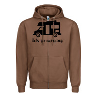 Chestnut lets go camping Zipper Hoodie - Unal Design