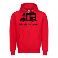 Red lets go camping Zipper Hoodie - Unal Design