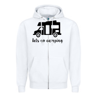 White lets go camping Zipper Hoodie - Unal Design