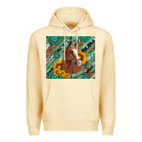 Pina Colada western horse with gemstone and sunflower Premium Hoodie - Artiststas
