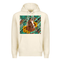 Tofu western horse with gemstone and sunflower Premium Hoodie - Artiststas