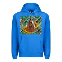 True Royal western horse with gemstone and sunflower Premium Hoodie - Artiststas