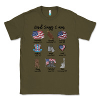 Army Green god says i am Classic Tee - MaliasSmallBusiness