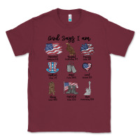 Burgundy god says i am Classic Tee - MaliasSmallBusiness