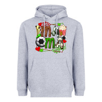 Heather Grey mama soccer with popcorn Heavyweight Hoodie - texasbilliewilder