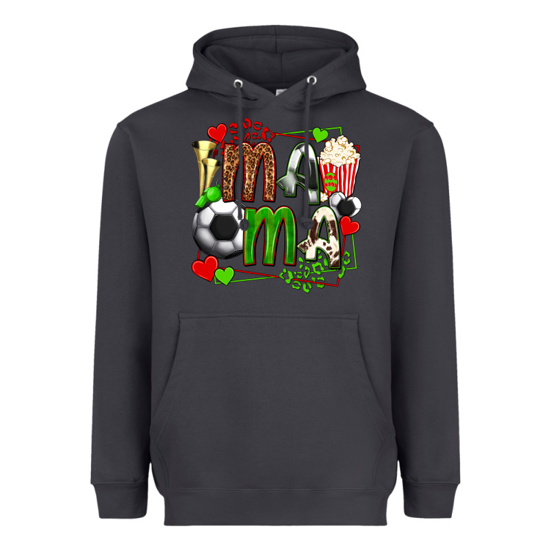 Mama Soccer With Popcorn Heavyweight Hoodie by texasbilliewilder | Teevron