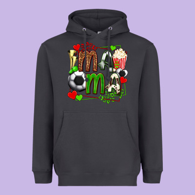 Mama Soccer With Popcorn Heavyweight Hoodie Designed By Texasbilliewilder