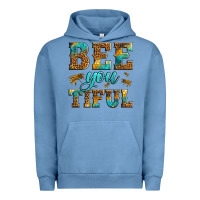 Pigment Pebble Blue Western Bee You Tiful Bee Urban Hoodie - LillyAllenDesigns