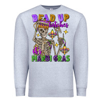 Heather Grey bead up bitches it's mardi gras skeleton Premium Sweatshirt - FaDigitalArtStudio