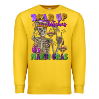 Lemon bead up bitches it's mardi gras skeleton Premium Sweatshirt - FaDigitalArtStudio