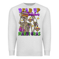 Oatmeal Heather bead up bitches it's mardi gras skeleton Premium Sweatshirt - FaDigitalArtStudio