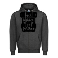 Charcoal Heather pack lighter go further Zipper Hoodie - Unal Design