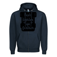 Navy pack lighter go further Zipper Hoodie - Unal Design