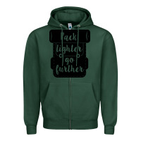 Sports Green pack lighter go further Zipper Hoodie - Unal Design