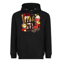 Black mama softball baseball with popcorn Heavyweight Hoodie - texasbilliewilder