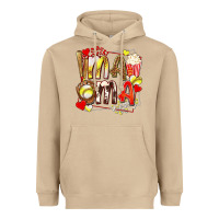 Mushroom mama softball baseball with popcorn Heavyweight Hoodie - texasbilliewilder