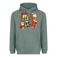 Sage mama softball baseball with popcorn Heavyweight Hoodie - texasbilliewilder