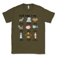 Army Green god says i am Classic Tee - MaliasSmallBusiness