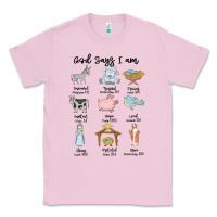 Bubblegum Pink god says i am Classic Tee - MaliasSmallBusiness