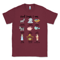 Burgundy god says i am Classic Tee - MaliasSmallBusiness