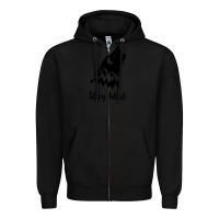 Black stay wild Zipper Hoodie - Unal Design