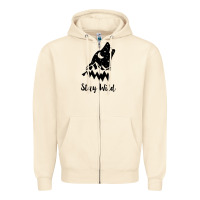 Sandshell stay wild Zipper Hoodie - Unal Design