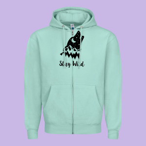 Stay Wild Zipper Hoodie Designed By Unal Design
