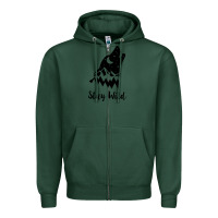 Sports Green stay wild Zipper Hoodie - Unal Design
