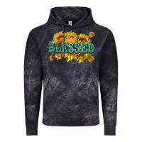 Cloud Black glitter blessed with sunflowers Vintage Hoodie - AdoDesignShop