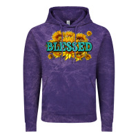 Cloud Purple glitter blessed with sunflowers Vintage Hoodie - AdoDesignShop