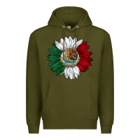 Army Green mexico sunflower Premium Hoodie - AdoDesignShop