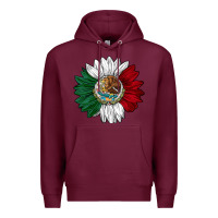 Burgundy mexico sunflower Premium Hoodie - AdoDesignShop