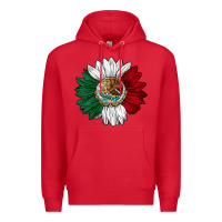 Red mexico sunflower Premium Hoodie - AdoDesignShop