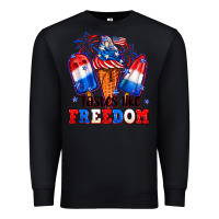 Black 4th of July ice creams tastes like freedom Premium Sweatshirt - Neo Western