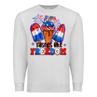 Dove Grey 4th of July ice creams tastes like freedom Premium Sweatshirt - Neo Western